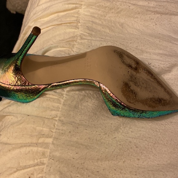 COPY - Extraordinary shoes with a sensational color of green,copper and bronze. - Picture 4 of 6